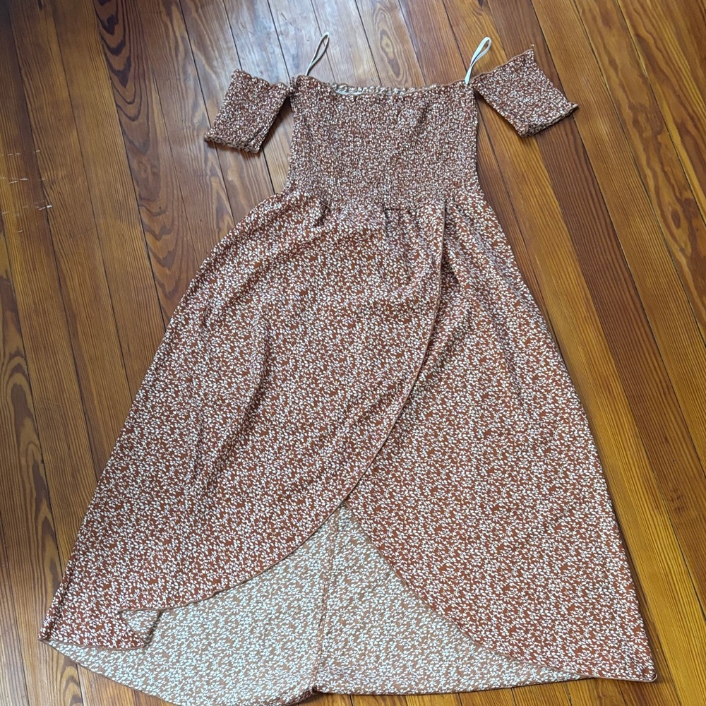 Floral Off-Shoulder Maxi Dress